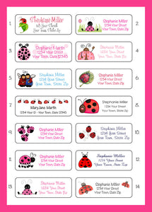 Personalized LADYBUG Return Address Labels - J & S Graphics