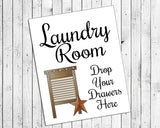 LAUNDRY ROOM Faux Chalkboard Design Wall Decor, Instant Download, Washboard, Cute Decor - J & S Graphics