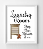 LAUNDRY ROOM Faux Chalkboard Design Wall Decor Print, Washboard, Cute 8x10 Decor - J & S Graphics