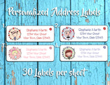 Personalized CUTE LITTLE GIRL Illustrations Return Address LABELS - J & S Graphics