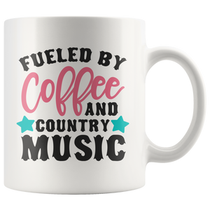 FUELED by COFFEE & COUNTRY MUSIC 11oz Coffee Mug - J & S Graphics