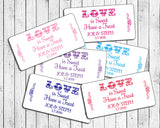 Personalized WEDDING Favor LABELS 2" x 4", Love is Sweet - J & S Graphics