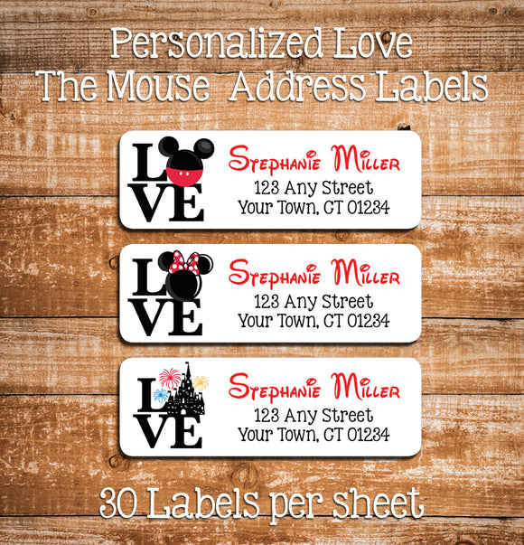 Mickey and Minnie Mouse Self Stick Gift Tags (20 ct x 3, 60 total