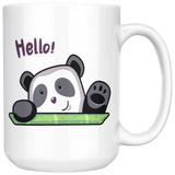 Hello PANDA, Cute Panda COFFEE MUG 11oz or 15oz