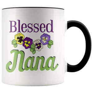 BLESSED NANA - 11oz Accent Color Mug - J & S Graphics