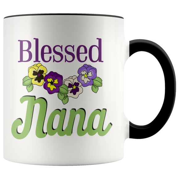 BLESSED NANA - 11oz Accent Color Mug - J & S Graphics