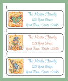 Personalized FALL AUTUMN Teddy Bear and Scarecrow Return Address LABELS - J & S Graphics