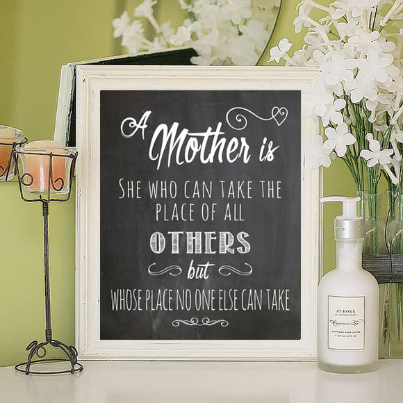 A MOTHER is... Typography, Instant Download Printable, Mother's Day Gift - J & S Graphics