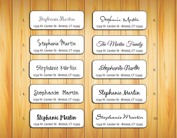 Personalized Return ADDRESS Labels - Family Name - J & S Graphics