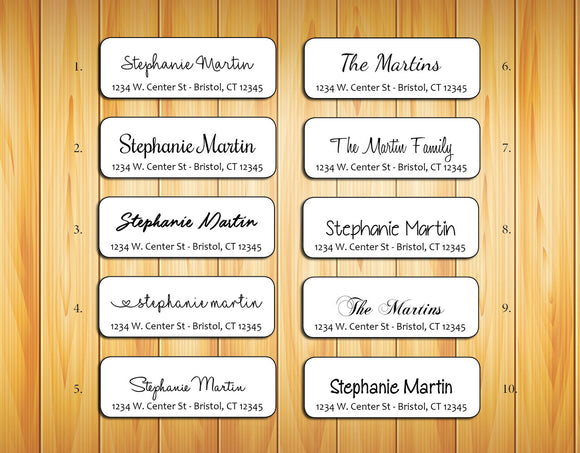 Personalized Return ADDRESS Labels - Family Name 2 - J & S Graphics