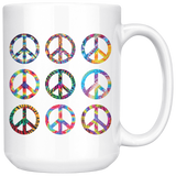 PEACE Sign Collection Design Coffee Mug 11oz or 15oz