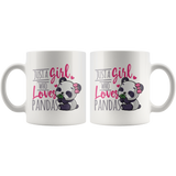 Just a Girl Who Loves Pandas 11oz or 15oz COFFEE MUGS