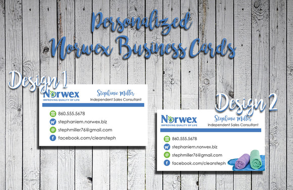 Personalized NORWEX Independent Sales Consultant Business Cards - Printed - J & S Graphics