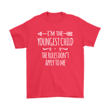 I'm the Youngest Child Men's T-Shirt, The Rules Don't Apply to Me - J & S Graphics