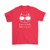 CATTITUDE Does it Look Like I Care? Men's T-Shirt - J & S Graphics