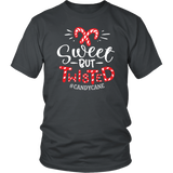 SWEET but TWISTED Candy Cane Unisex T-Shirt - J & S Graphics