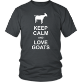 KEEP CALM and LOVE GOATS Unisex T-Shirt - J & S Graphics