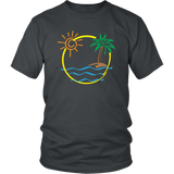 TROPICAL BEACH ISLAND Unisex T-Shirt - J & S Graphics