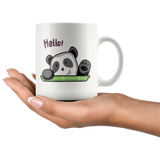 Hello PANDA, Cute Panda COFFEE MUG 11oz or 15oz