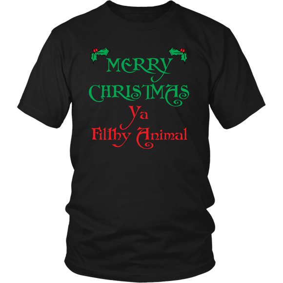 MERRY CHRISTMAS! YA FILTHY ANIMAL! Unisex T-Shirt - J & S Graphics