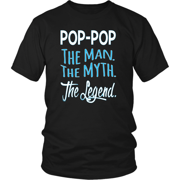 POP-POP The Man. The Myth. The Legend. Unisex T-Shirt - J & S Graphics