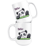 Hello PANDA, Cute Panda COFFEE MUG 11oz or 15oz