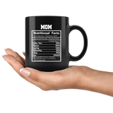 MOM Ingredients Black Ceramic COFFEE MUG 11oz