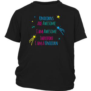 I AM an AWESOME UNICORN Youth T-Shirt - J & S Graphics