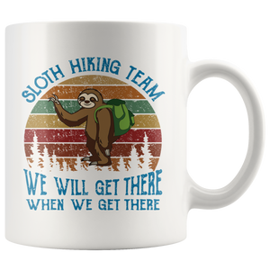 SLOTH HIKING TEAM COFFEE MUG 11oz or 15oz