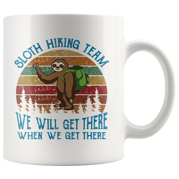 SLOTH HIKING TEAM COFFEE MUG 11oz or 15oz