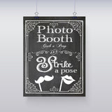 Rustic Look PHOTO BOOTH, Instant Download 8x10 Printable Wedding Reception Sign - J & S Graphics