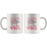 Just a Girl Who Loves PIGS 11oz or 15oz COFFEE MUGS