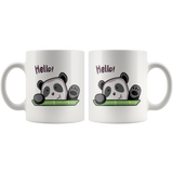 Hello PANDA, Cute Panda COFFEE MUG 11oz or 15oz