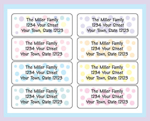 Personalized POLKA DOT Return ADDRESS Labels - J & S Graphics