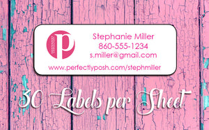 Personalized Perfectly Posh CATALOG or Address LABELS, Home Parties, NEW POSH LOGO - J & S Graphics