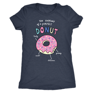 The ANATOMY of a DONUT Women's Triblend T-Shirt - J & S Graphics