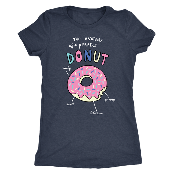 The ANATOMY of a DONUT Women's Triblend T-Shirt - J & S Graphics