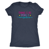 KINDNESS is FREE, Sprinkle it Everywhere Women's Triblend T-Shirt - J & S Graphics