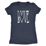 LOVE Women's Triblend T-Shirt - J & S Graphics