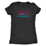 KINDNESS is FREE, Sprinkle it Everywhere Women's Triblend T-Shirt - J & S Graphics