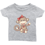 GIRL SOCK MONKEY Infant T-Shirt - J & S Graphics