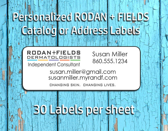 Personalized RODAN+FIELDS Labels for Independent Consultant Labels, RODAN + FIELDS Labels - J & S Graphics