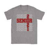 SENIOR Class 2021 T-Shirt, High School Color Burgundy, Men's & Women's