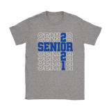 SENIOR Class 2021 T-Shirt, High School Color Blue, Men's & Women's