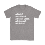 Breakfast Club Names Women's T-Shirt - J & S Graphics