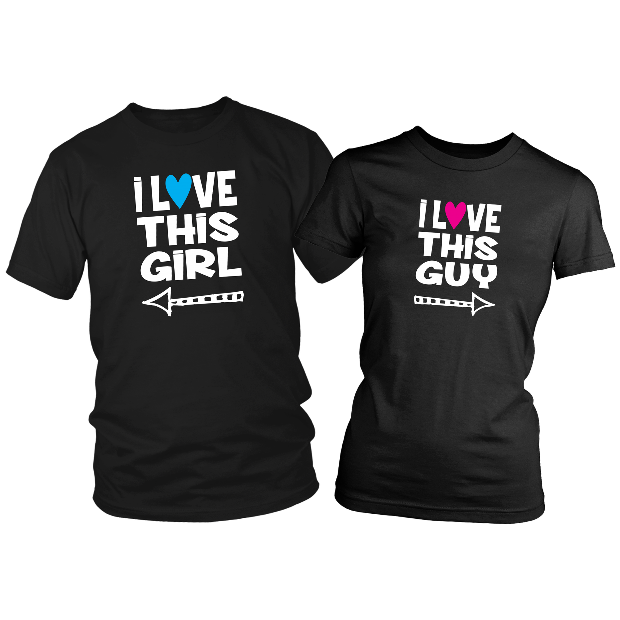 Matching Couples T-shirts I Love This Girl, I Love This Guy 2XL / 4XL