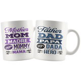 Couples COFFEE MUG Set, MOM & DAD, 11oz Mugs