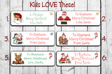 Personalized Christmas SANTA LABELS FOR KIDS GIFTS - Santa Gift Labels - NEW Designs - J & S Graphics
