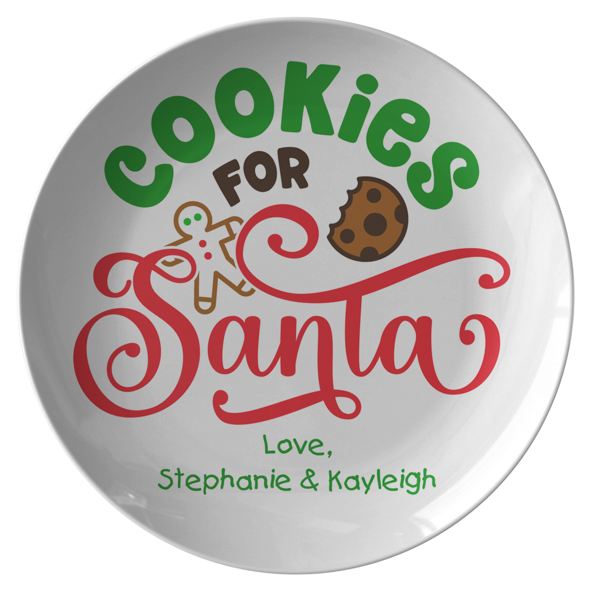 Personalized cookies for santa plate hot sale
