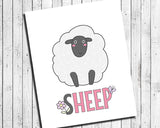 S is for SHEEP Print for Baby's or Child's Room Nursery Decor Boy or Girl INSTANT DOWNLOAD - J & S Graphics